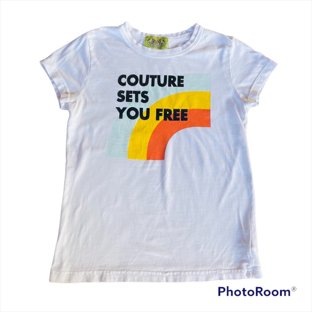Vintage Juicy Couture Short Sleeve Rainbow Graphic T-shirt Couture Sets You Free